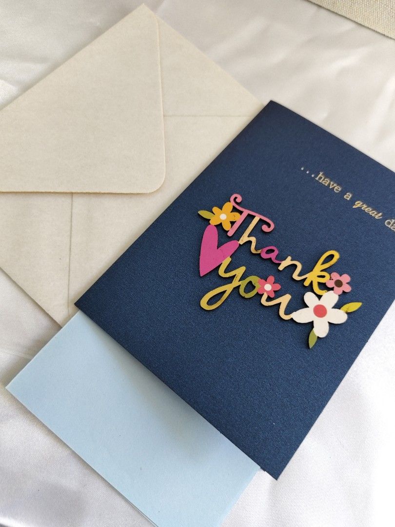 Thank You Greeting Cards with 3D Floral Designs| Gift Cards with Envelope and Message Paper| Just For You| Have A Good Day| For Jewelry Orders from the Store