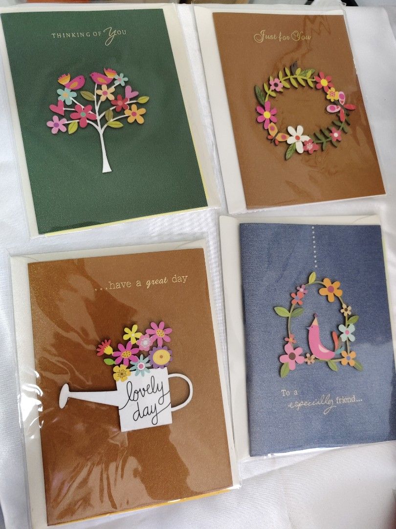 Thank You Greeting Cards with 3D Floral Designs| Gift Cards with Envelope and Message Paper| Just For You| Have A Good Day| For Jewelry Orders from the Store