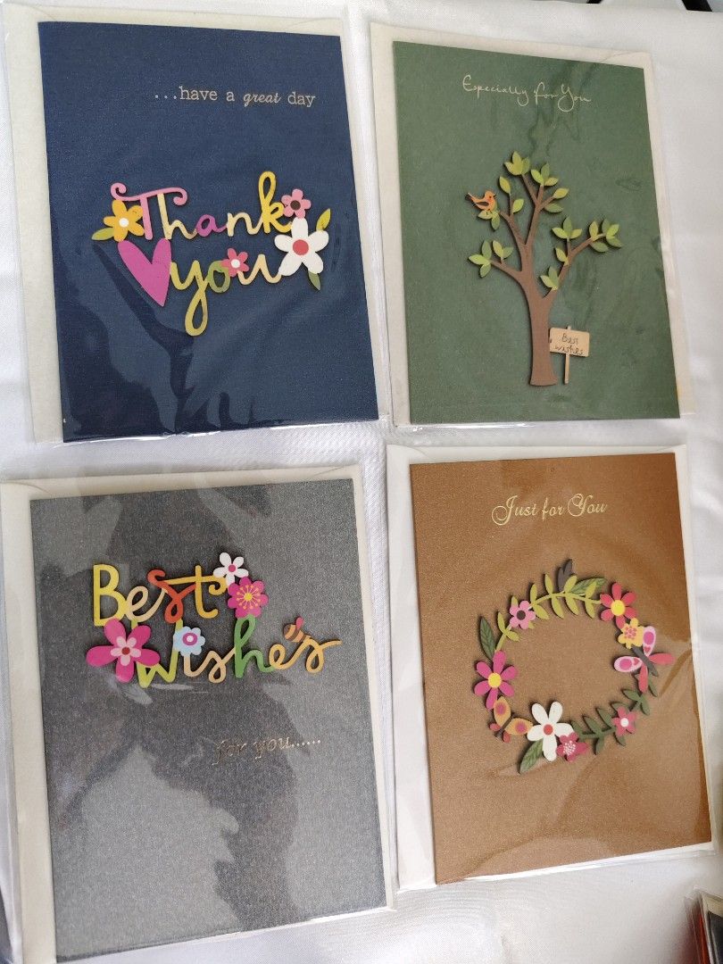 Thank You Greeting Cards with 3D Floral Designs| Gift Cards with Envelope and Message Paper| Just For You| Have A Good Day| For Jewelry Orders from the Store