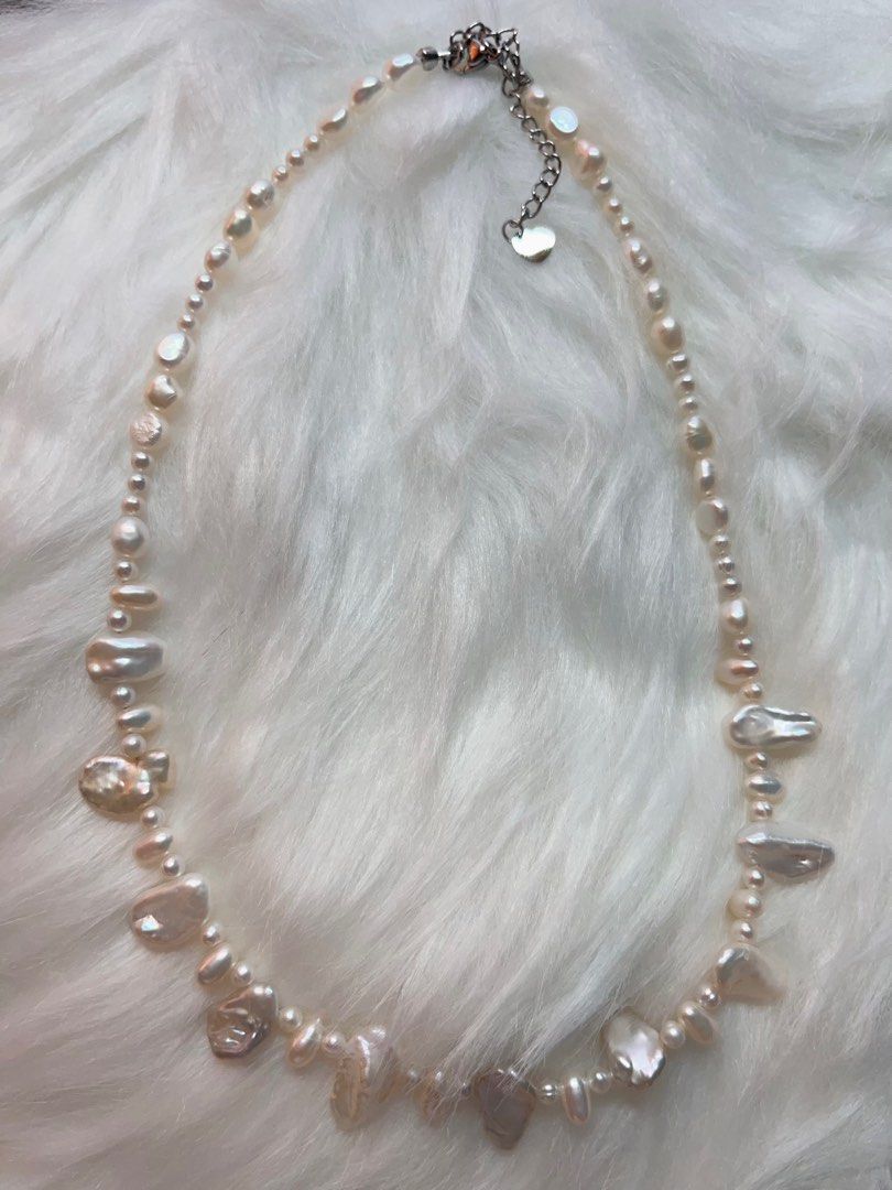#PN589 Tribal Whispers | Freshwater Pearl Necklace | “Teeth” Shaped Baroque | Baby Pearl | Good Lustre