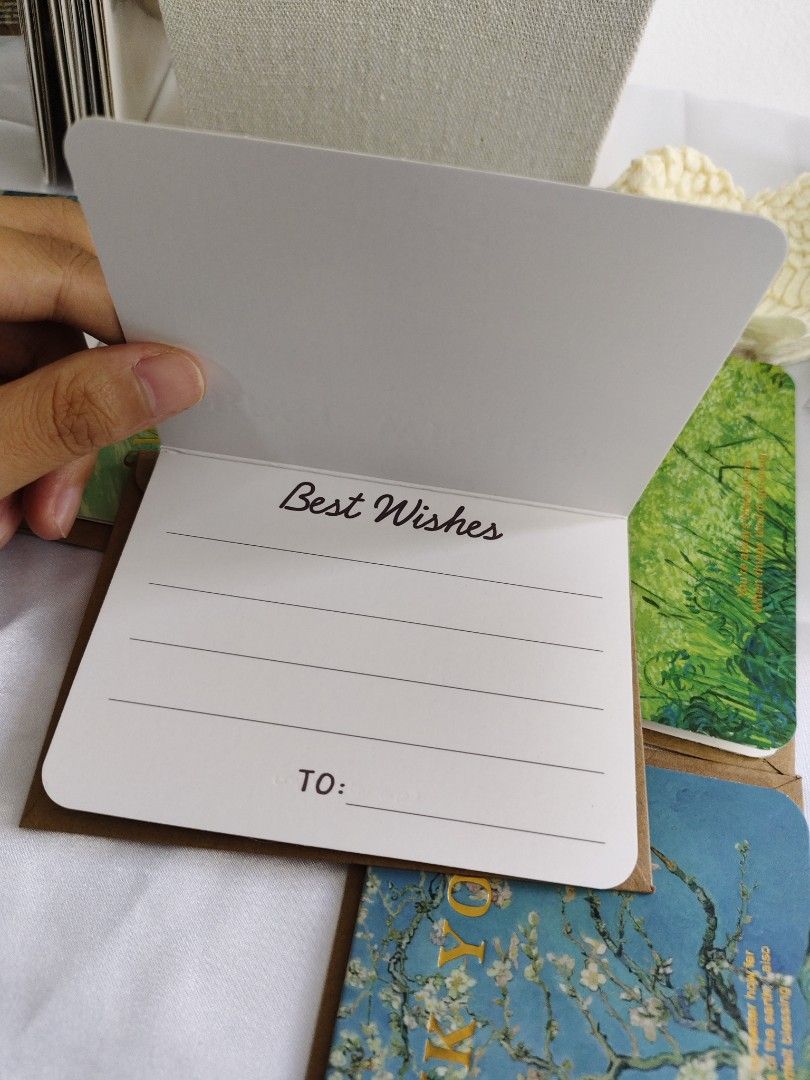 Van Gogh Greeting Cards - Gift Cards with Envelope| Oil Painting Design| Best Wishes| For Jewelry Orders from the Store